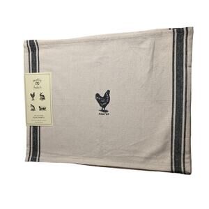 NEW Molly Hatch Modern Farmhouse Animals 19"x14" Placemats Ivory Set Of 4